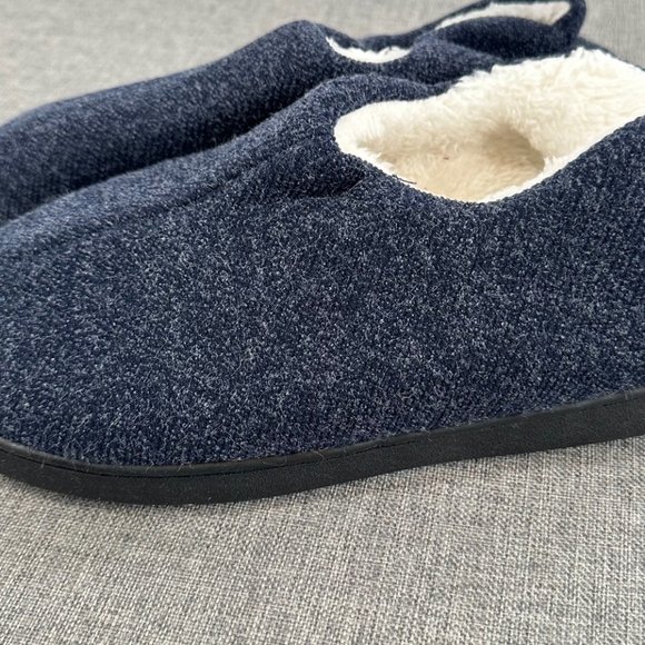 Mishansha Men Home Slippers Memory Foam Fleece Lined Winter House shoes Blue 10 - Picture 11 of 14